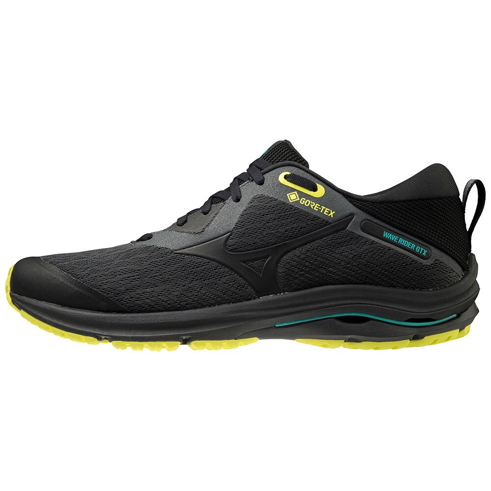 Mizuno Men's Wave Rider Gtx 2 Trail Running Shoes Dark Grey/Black/Yellow (J1GC207909-YUP)